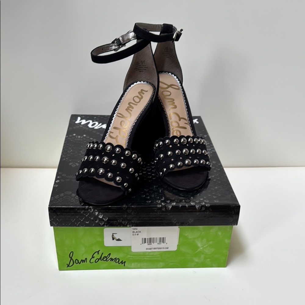 Sam Edelman Yaris Black Studded Women's Sandals